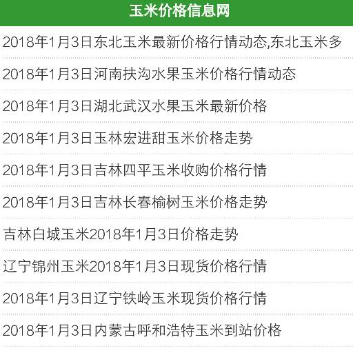 玉米价格最新行情走势,玉米价格最新行情走势分析